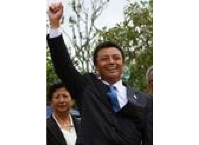 Il presidente uscente Rajoelina Il presidente uscente Rajoelina